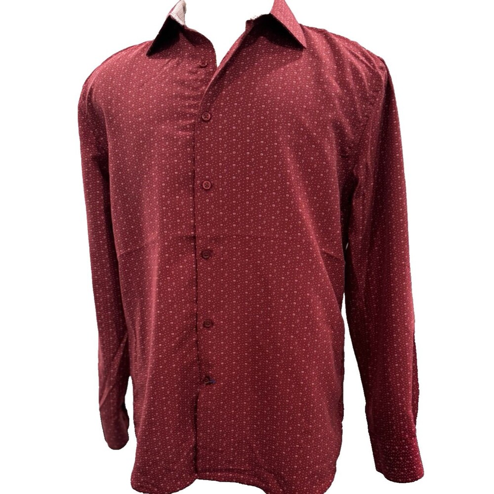 Nicole Miller New York Slim Fit Men's Long Sleeve Large Shirt